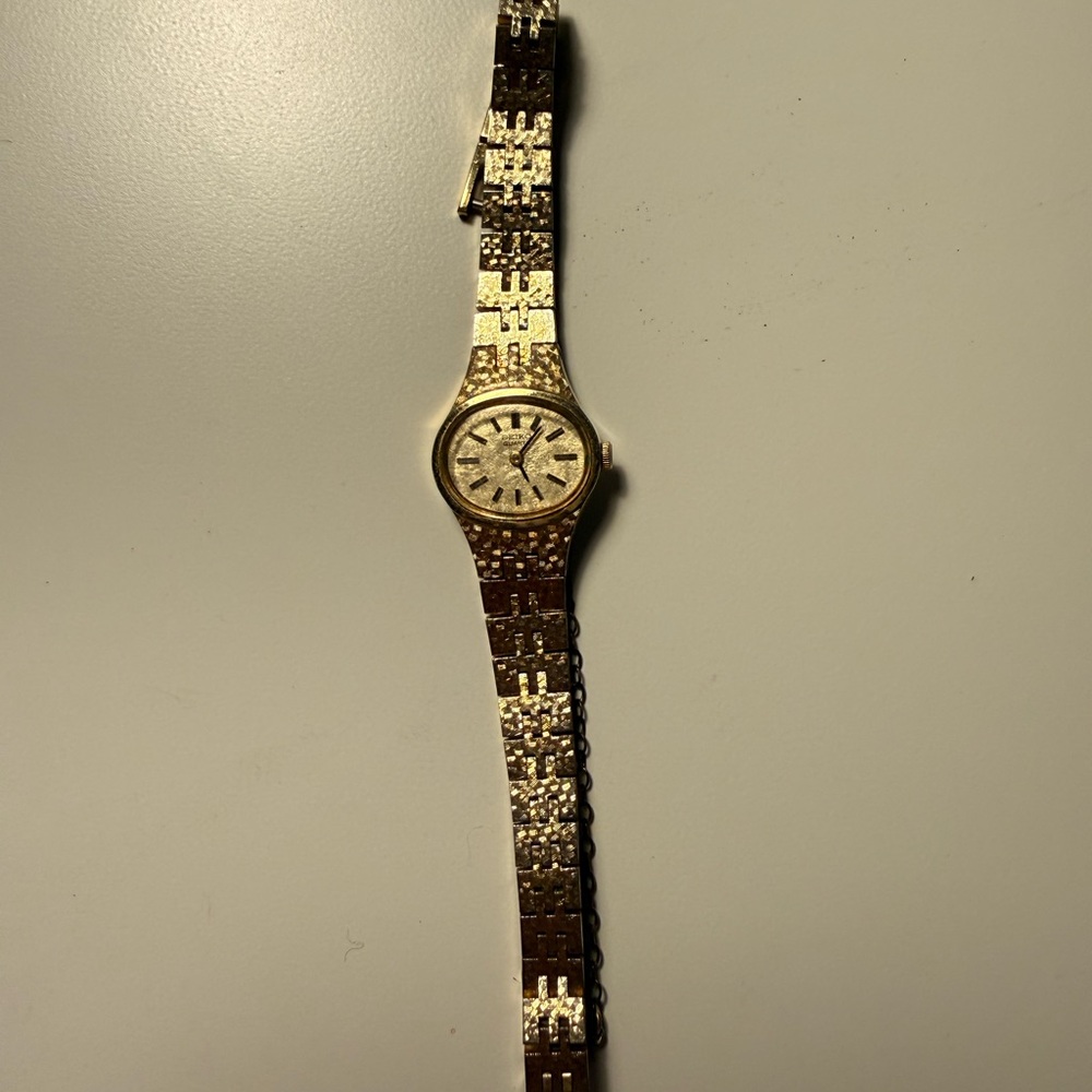 Seiko Gold and Brown Women's Watch